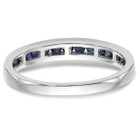 1/4 Carat (ctw) Natural Blue Sapphire Wedding Band Ring in 14K White Gold (Size 7) product image