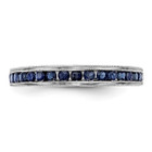 1/4 Carat (ctw) Natural Blue Sapphire Wedding Band Ring in 14K White Gold (Size 7) product image