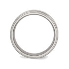 8mm Men's Chisel Stainless Steel Brushed and Polished Wedding Band Ring product image