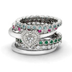  0.30 Carat (ctw) Lab-Created Ruby Ring in Sterling Silver product image