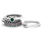 2/5 Carat (ctw) Lab-Created Emerald Ring in Sterling Silver product image