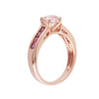 1.17 Carat (ctw) Morganite and Pink Tourmaline Ring in Rose Plated Sterling Silver product image