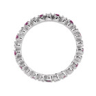 1/5 Carat (ctw) Amethyst Ring with Diamond Accent in Sterling Silver product image