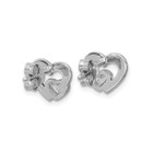Sterling Silver Polished Double Heart Post Earrings product image
