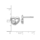 Sterling Silver Polished Double Heart Post Earrings product image