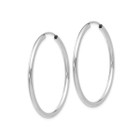 Medium Hoop Earrings in 14K White Gold  1 1/4 Inch (2.00 mm) product image