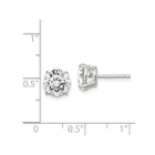 4.00 Carat (ctw) Cubic Zirconia (CZ) Solitaire Stud Earrings in Sterling Silver product image