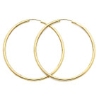 2" Large Hoop Earrings in 14K Yellow Gold (2.00 mm) product image