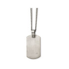 Men's Titanium Dog Tag Pendant Necklace with Diamond Accent and Chain product image