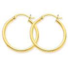 1" Small Hoop Earrings in 14K Yellow Gold (2.00 mm) product image
