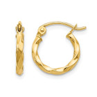 Small Twist Hoop Earrings in 14K Yellow Gold 1/2 Inch (2.00 mm) product image