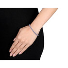 4.40 Carat (ctw) Tanzanite and White Topaz Bracelet in Sterling Silver product image