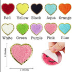 Self Adhesive Chenille Heart Patches product image