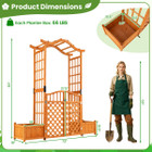 Gated Garden Arbor with Planter Boxes product image