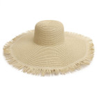 Extra Wide Brim Fringe Straw Sun Hat product image