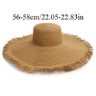 Extra Wide Brim Fringe Straw Sun Hat product image