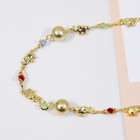 18K-Gold-Filled Multi-Color Lucky Elephant Ball Anklet  product image