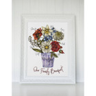 Personalized Family Flower Bouquet Print product image
