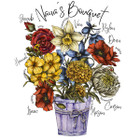 Personalized Family Flower Bouquet Print product image