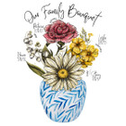 Personalized Family Flower Bouquet Print product image
