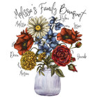 Personalized Family Flower Bouquet Print product image