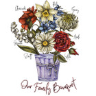 Personalized Family Flower Bouquet Print product image