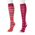 MUK LUKS® Women's Graduated Compression Socks, 8-15mmHg (2-Pairs) product image