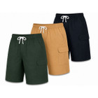 Men's Cotton Cargo Shorts With Drawstring (3-Pack) product image