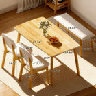 Solid Wood Dining Table with Padded Chairs and Bench product image