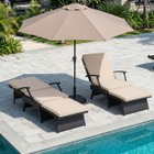 Folding Wicker Chaise Lounge (1- or 2-Pack) product image