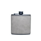 Personalized Leather Wrapped Black Flasks product image