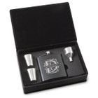 Personalized Black Stainless Steel Flask Set product image