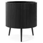Fluted Metal Plant Pot with Stand (1- or 2-Pack) product image