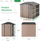 6x6 Storage Utility Shed with Outdoor Rack  product image