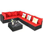 Rattan 7-Piece Outdoor Patio Sectional Sofa product image