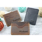 Personalized Minimalist Leather Card Wallet product image