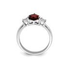 1.40 Carat (ctw) Garnet and White Topaz Ring in Sterling Silver product image
