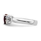 1.40 Carat (ctw) Garnet and White Topaz Ring in Sterling Silver product image