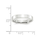 Men's 10K White Gold 4mm Flat Comfort Fit Wedding Band Ring product image