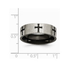 Men's Titanium Cross 7mm Brushed Wedding Band Ring product image