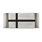 Men's Chisel Titanium 10mm Black Enamel Cross Brushed Wedding Band Ring product image