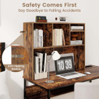 Computer Desktop Countertop with Bookshelf Organizer product image
