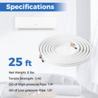 25/50 FT Air Conditioning Copper Tubing Hose Extension product image