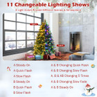 5ft Pre-Lit Snowy Hinged Christmas Tree with 11 Flash Modes and 250 LED Lights product image