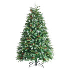 5ft Pre-Lit Snowy Hinged Christmas Tree with 11 Flash Modes and 250 LED Lights product image