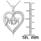 Diamond Mom Heart Necklace on 18" Chain product image