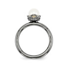 Freshwater Cultured Pearl Ring in Ruthenium Black Plated Sterling Silver product image