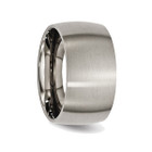 12mm  Men's Chisel  Titanium Brushed Wedding  Band Ring product image