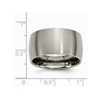 12mm  Men's Chisel  Titanium Brushed Wedding  Band Ring product image
