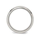 8mm Men's Stainless Steel Polished Red Wood Inlay Wedding Band Ring product image